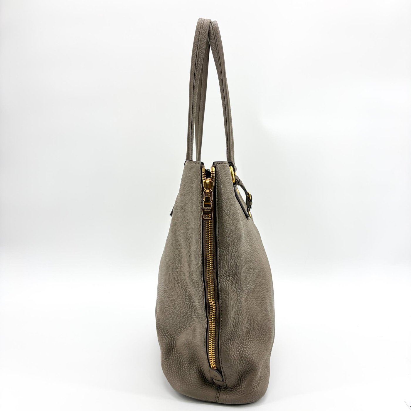Prada Prada Vitello Phenix Leather Tote Bag Black Large phenix leather Large
