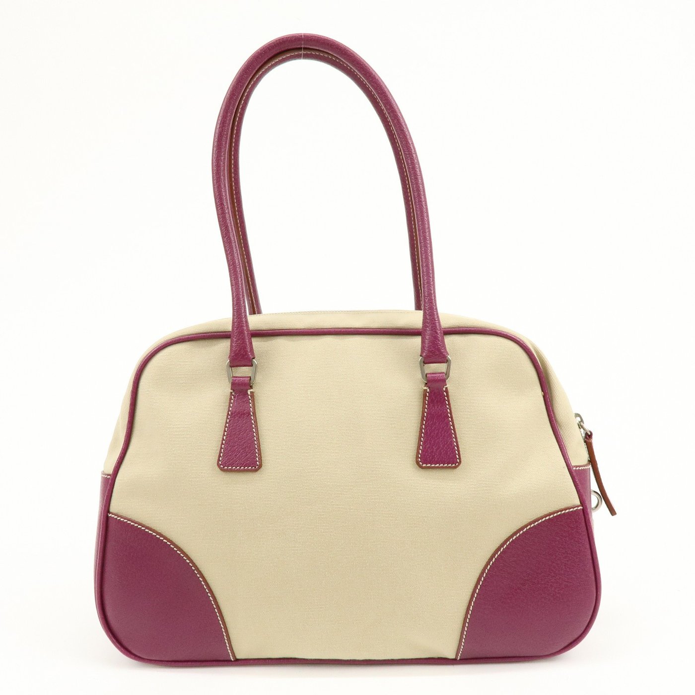 Prada Bowler Canvas with Leather Medium