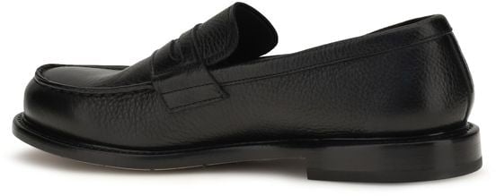 Premiata Black Calf Leather Bos Taurus Slip-On Loafers