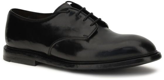 Premiata Black Calf Leather Bos Taurus Oxfords And Derbies