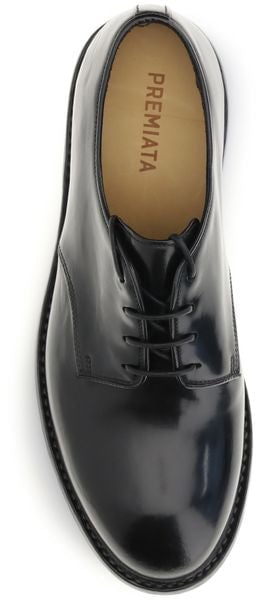 Premiata Black Calf Leather Bos Taurus Oxfords And Derbies