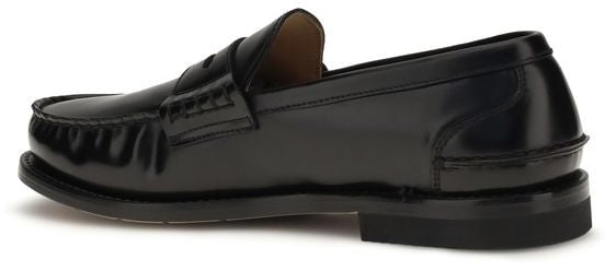 Premiata Black Calf Leather Bos Taurus Slip-On Loafers