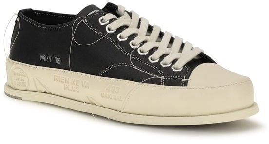 Premiata Black Calf Leather Bos Taurus Low Top Sneakers