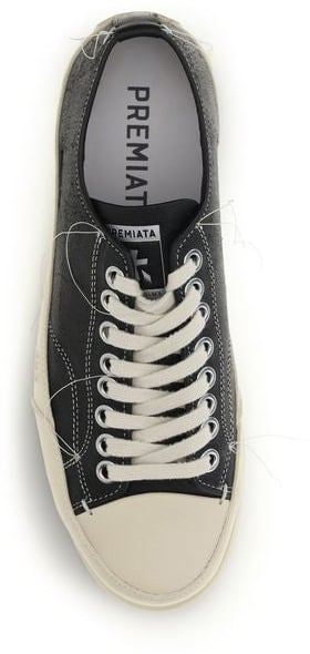 Premiata Black Calf Leather Bos Taurus Low Top Sneakers
