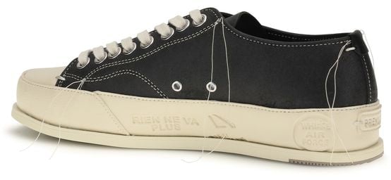 Premiata Black Calf Leather Bos Taurus Low Top Sneakers