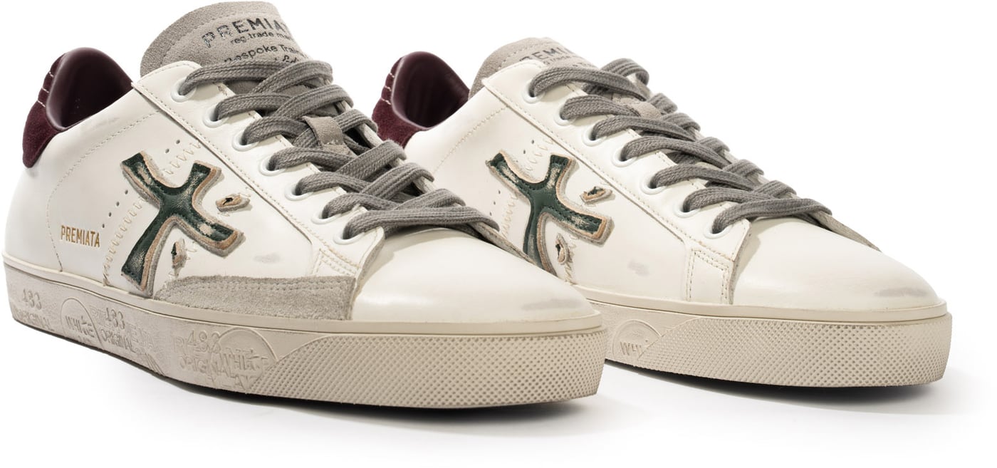 Sneakers White/Green/Burgundy