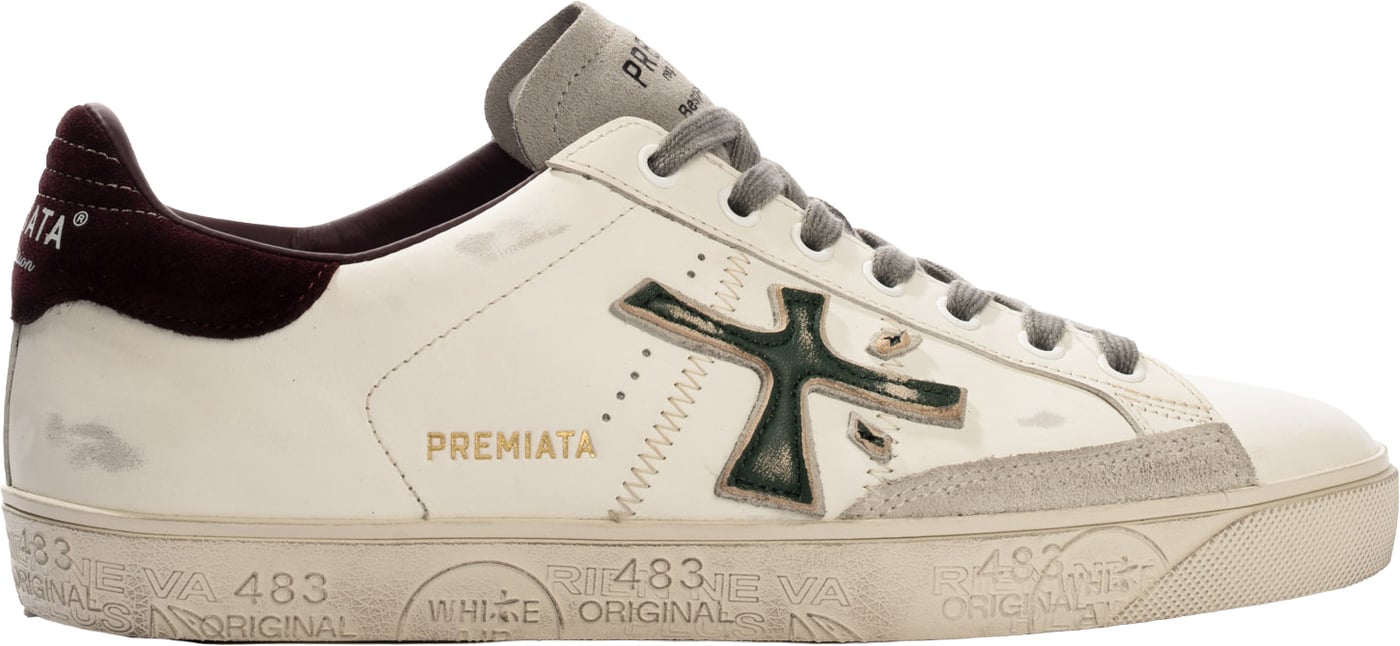 Sneakers White/Green/Burgundy