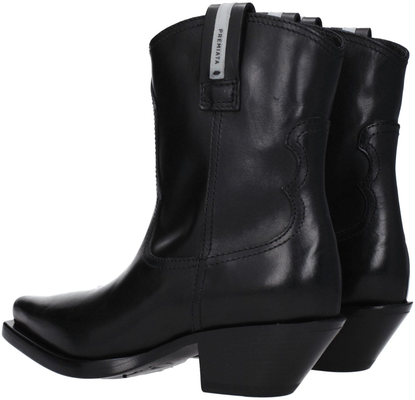 Premiata Black Leather Ankle Boots