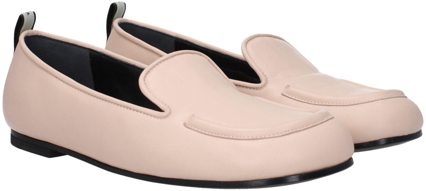 Premiata Pink Leather Slip-On Loafers