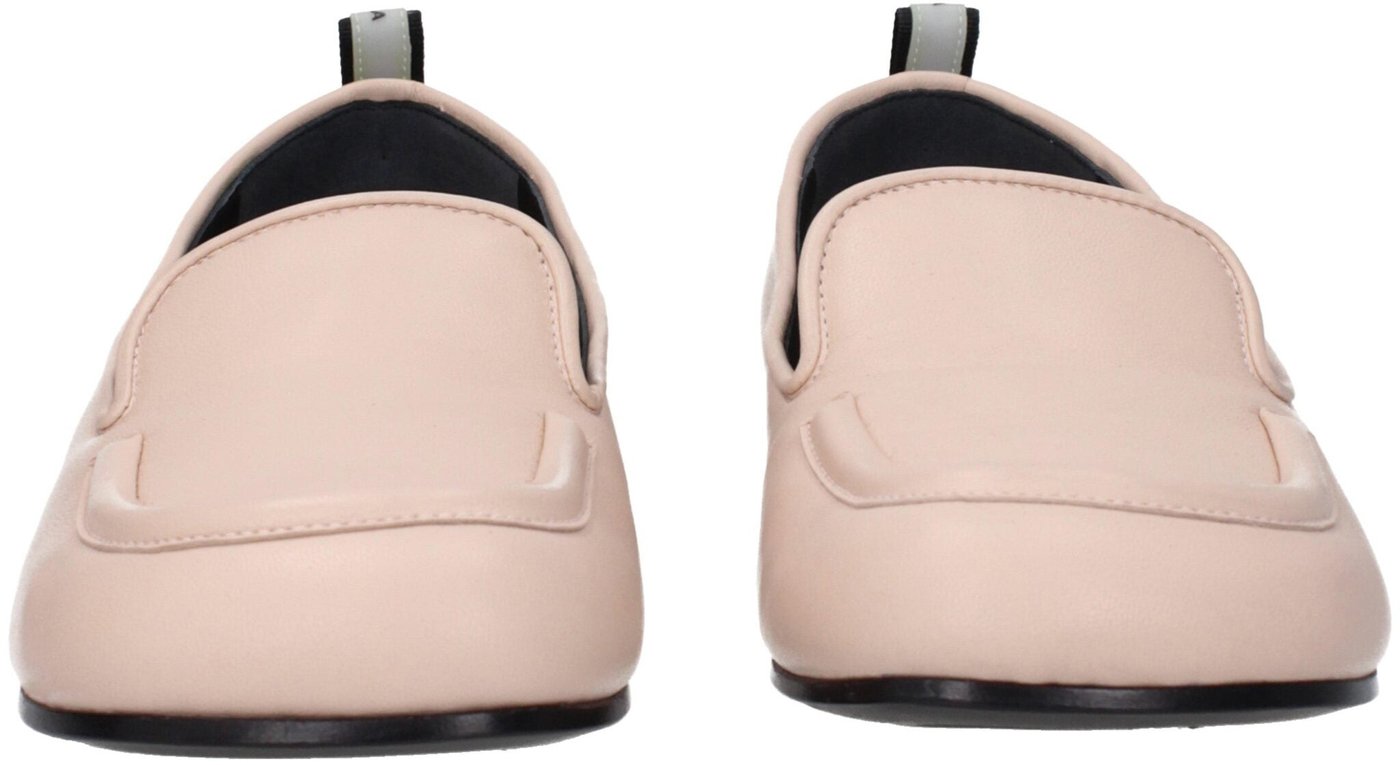 Premiata Pink Leather Slip-On Loafers