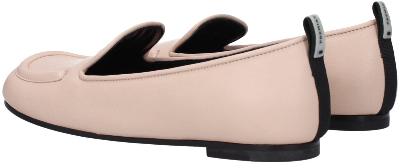 Premiata Pink Leather Slip-On Loafers