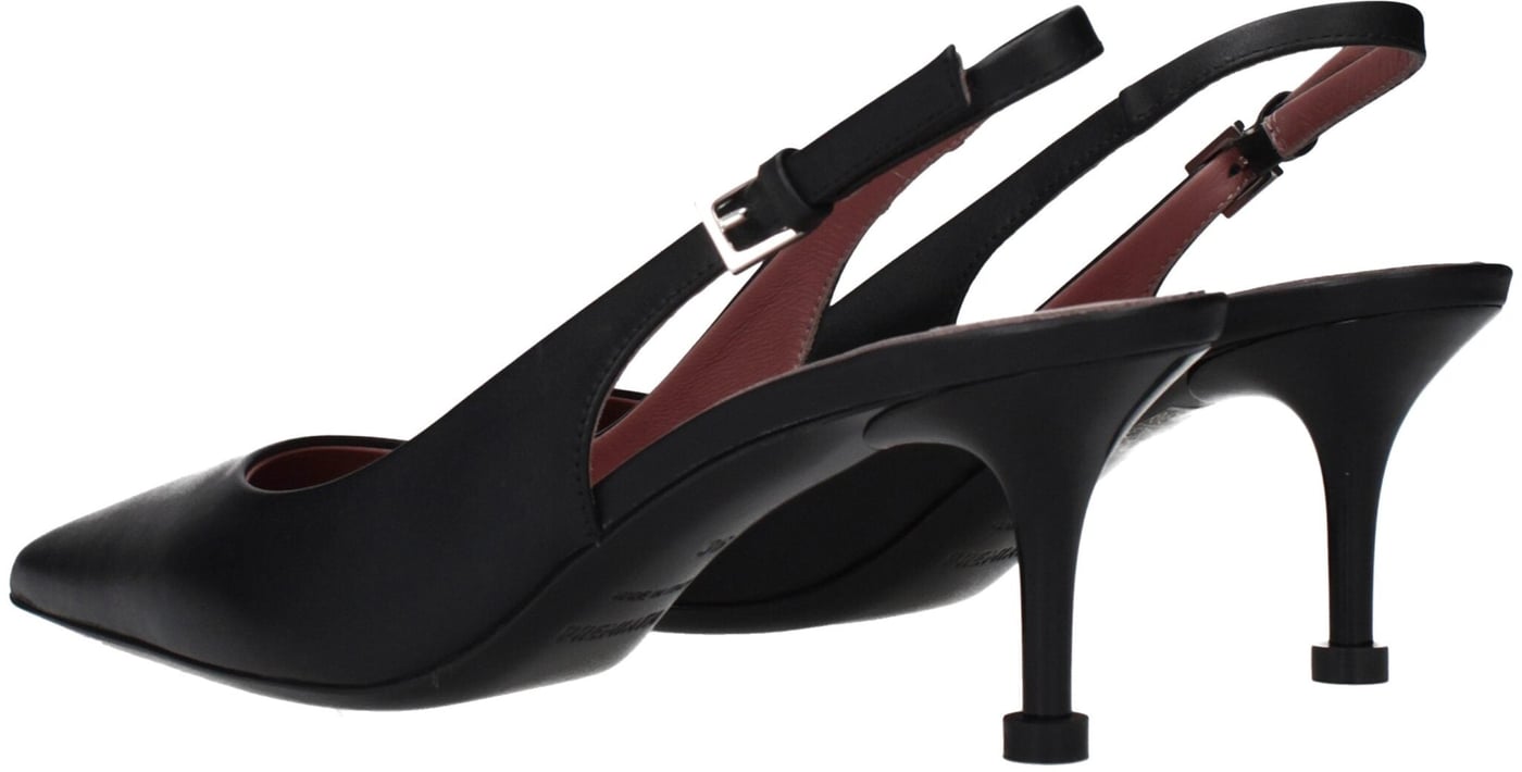 Premiata Black Leather Platform Pumps