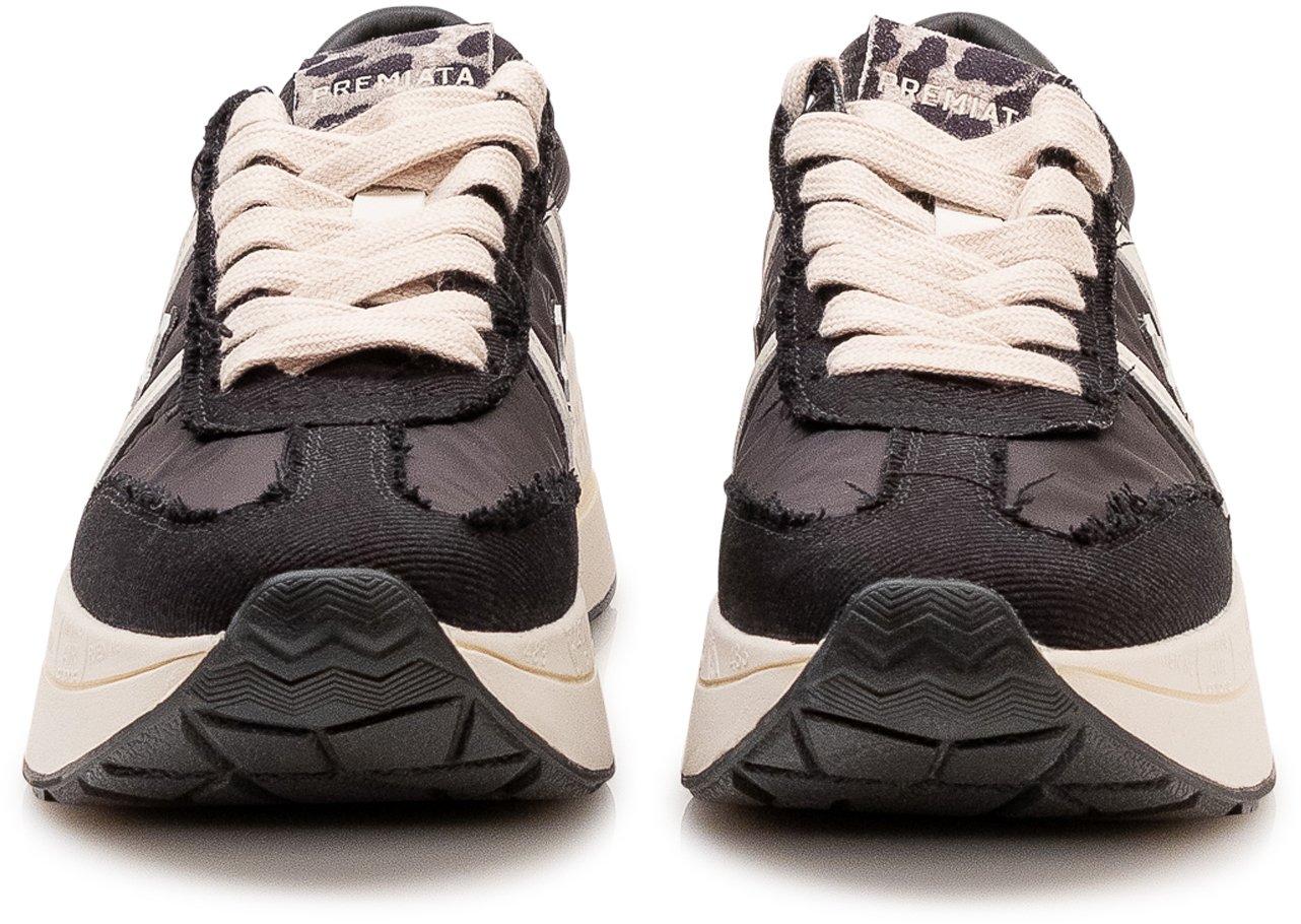 Sneakers Basse con Inserti a Contrasto