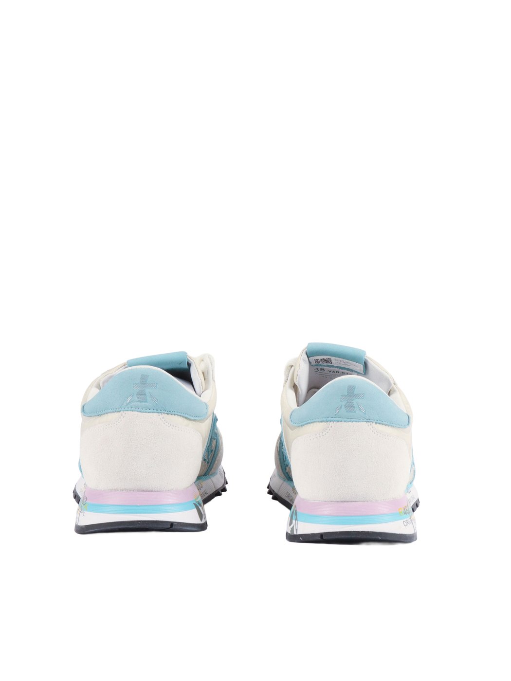 Perforated Texture Sneakers With Smooth Accents