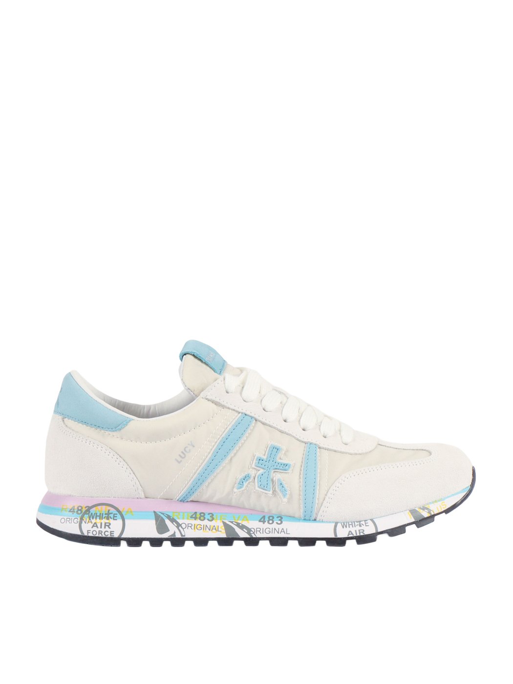 Perforated Texture Sneakers With Smooth Accents