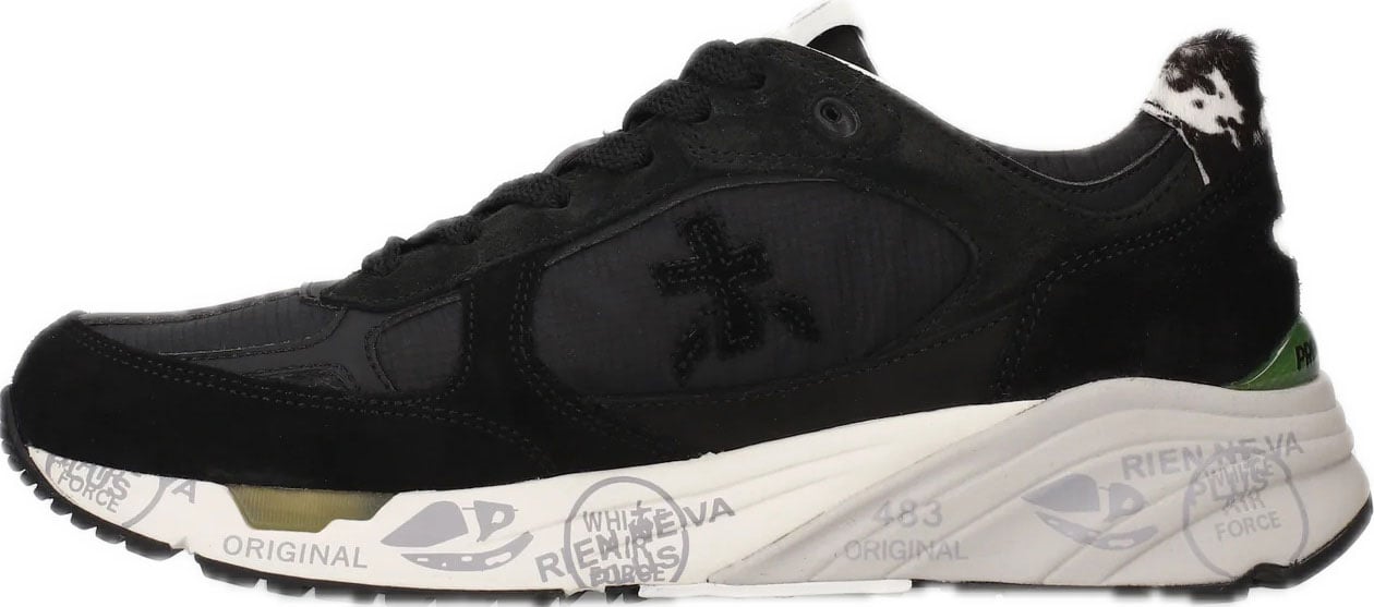Mased sneakers zwart