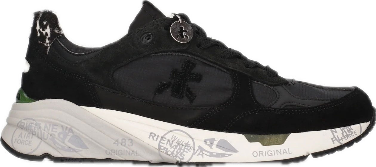 Mased sneakers zwart