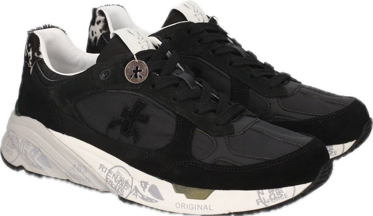 Mased sneakers zwart
