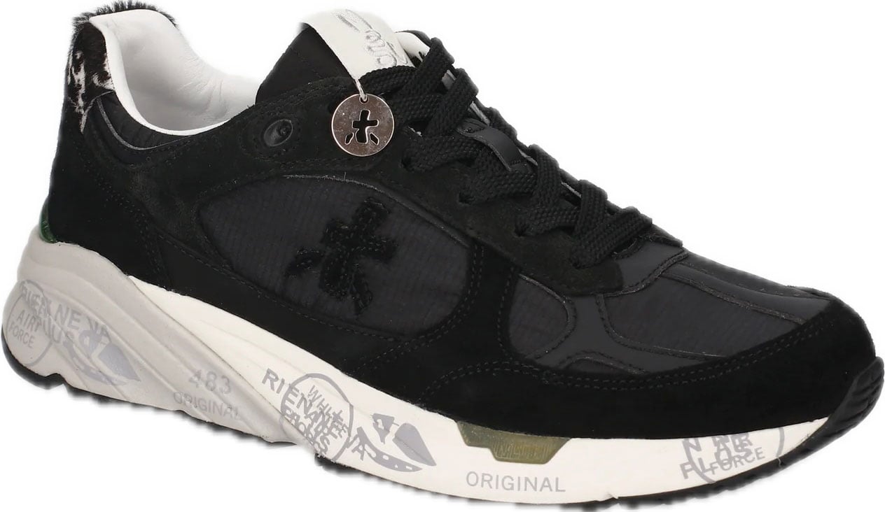 Mased sneakers zwart