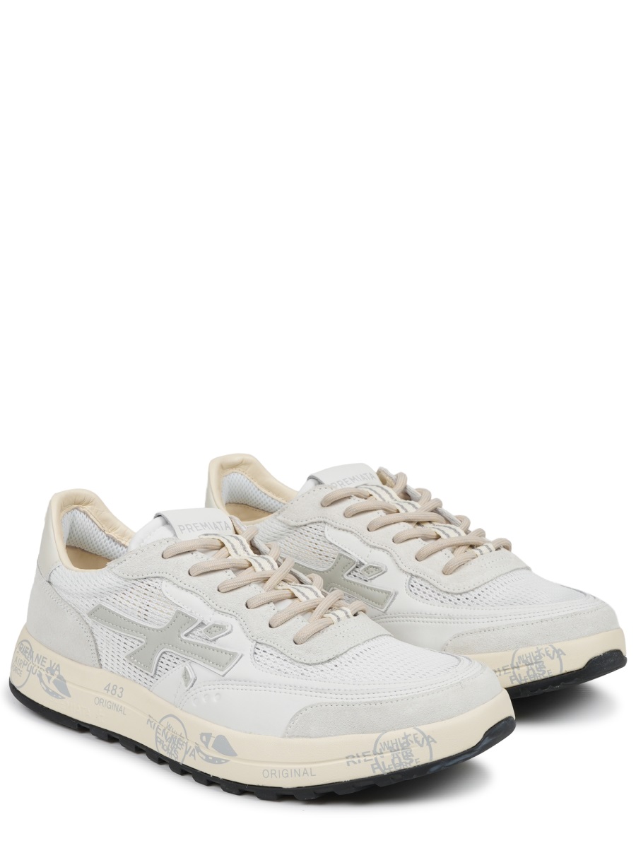 Nous Mesh Calf Leather Printed Sneakers