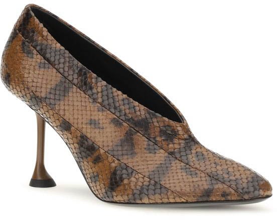 Proenza Schouler Brown Calf Leather Bos Taurus High Heel Pumps