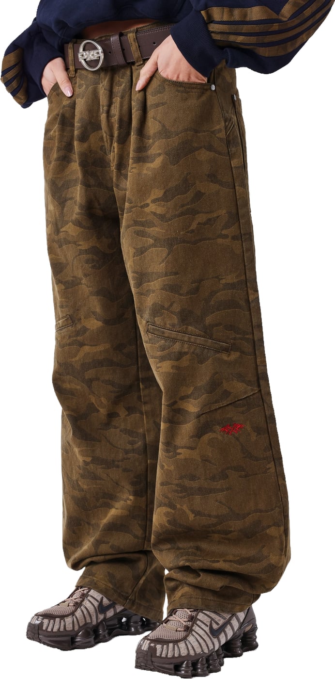 Project X Paris Barrel Camo Broek Dames Olijfgroen