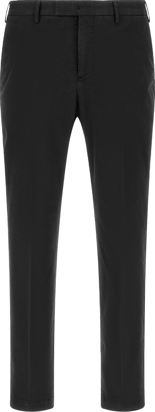 PT Torino Black Cotton Casual Pants