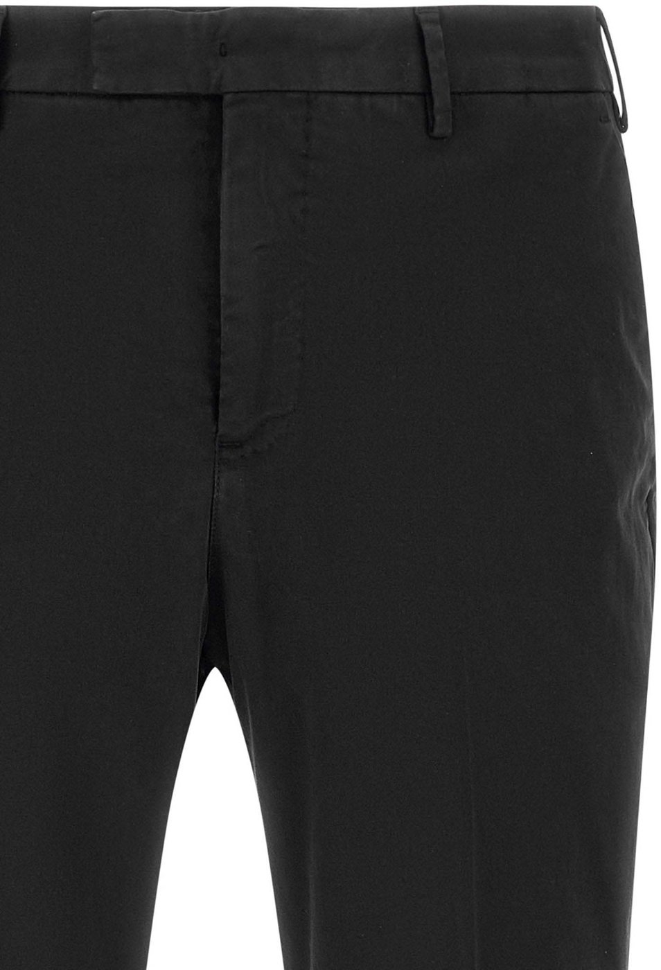 PT Torino Black Cotton Casual Pants