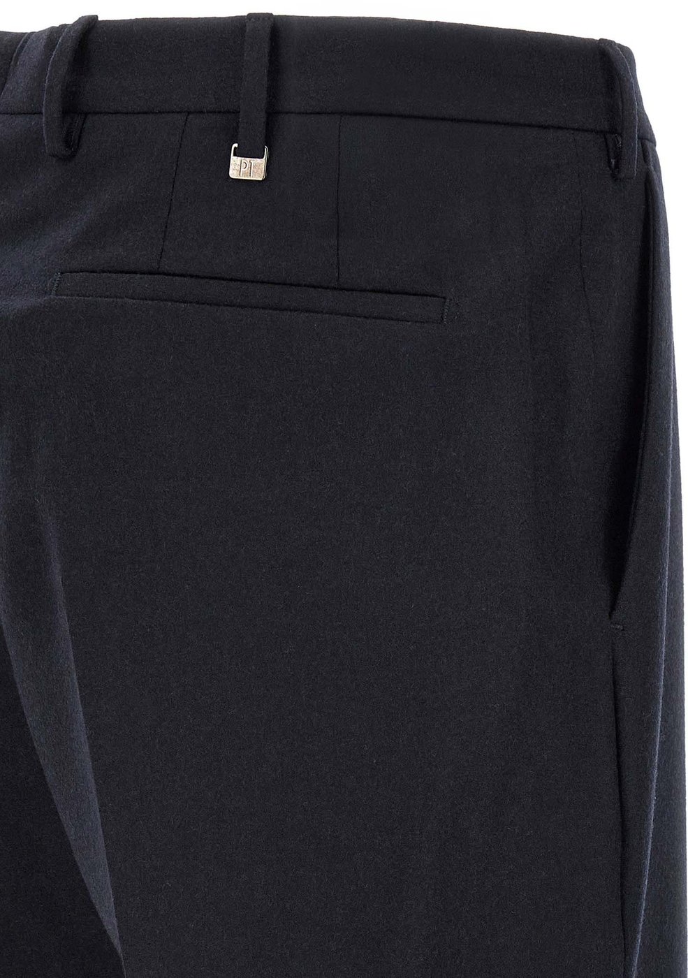 Black Straight-Leg Virgin Wool-Cashmere Trousers