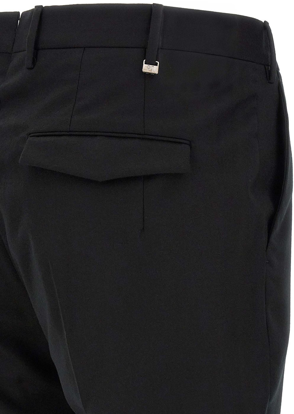 PT Torino Black Virgin Wool Dress Pants