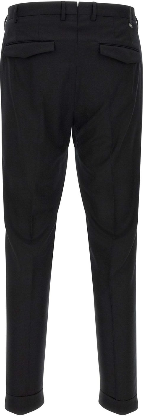 PT Torino Black Virgin Wool Dress Pants
