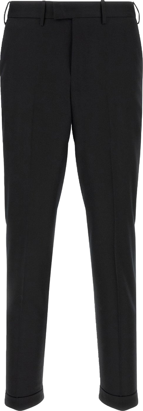 PT Torino Black Virgin Wool Dress Pants