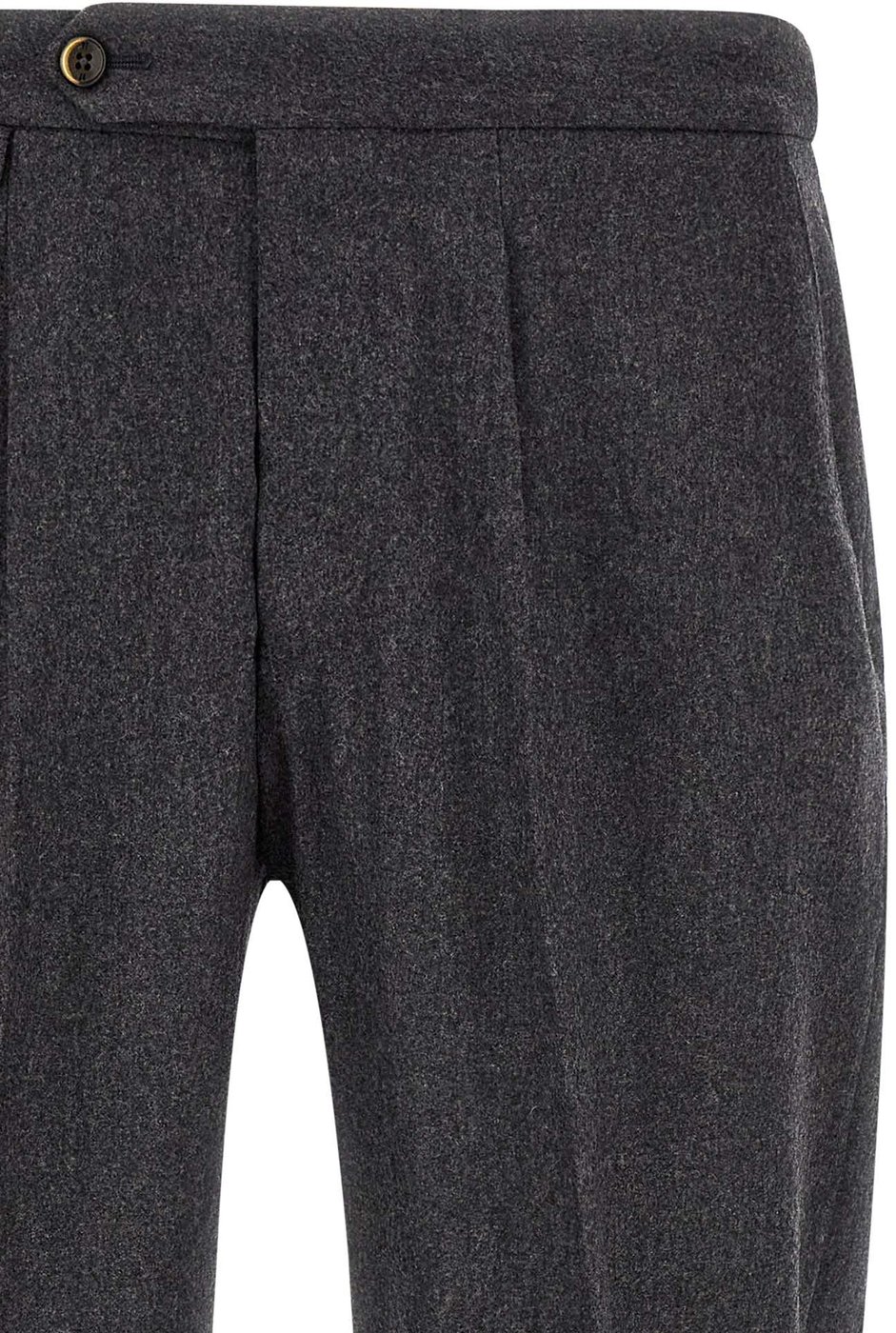 PT Torino Gray Virgin Wool Dress Pants