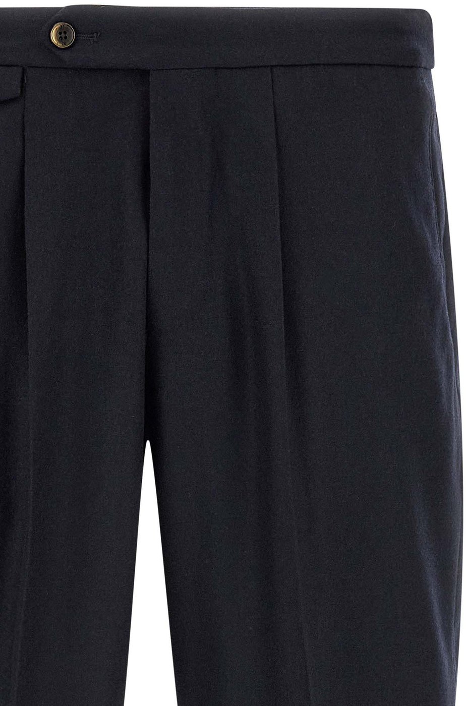 PT Torino Black Virgin Wool Dress Pants