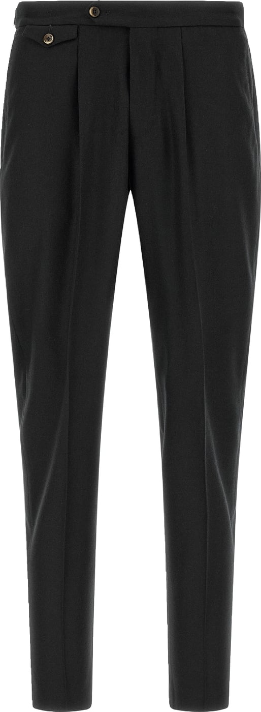 PT Torino Black Virgin Wool Dress Pants