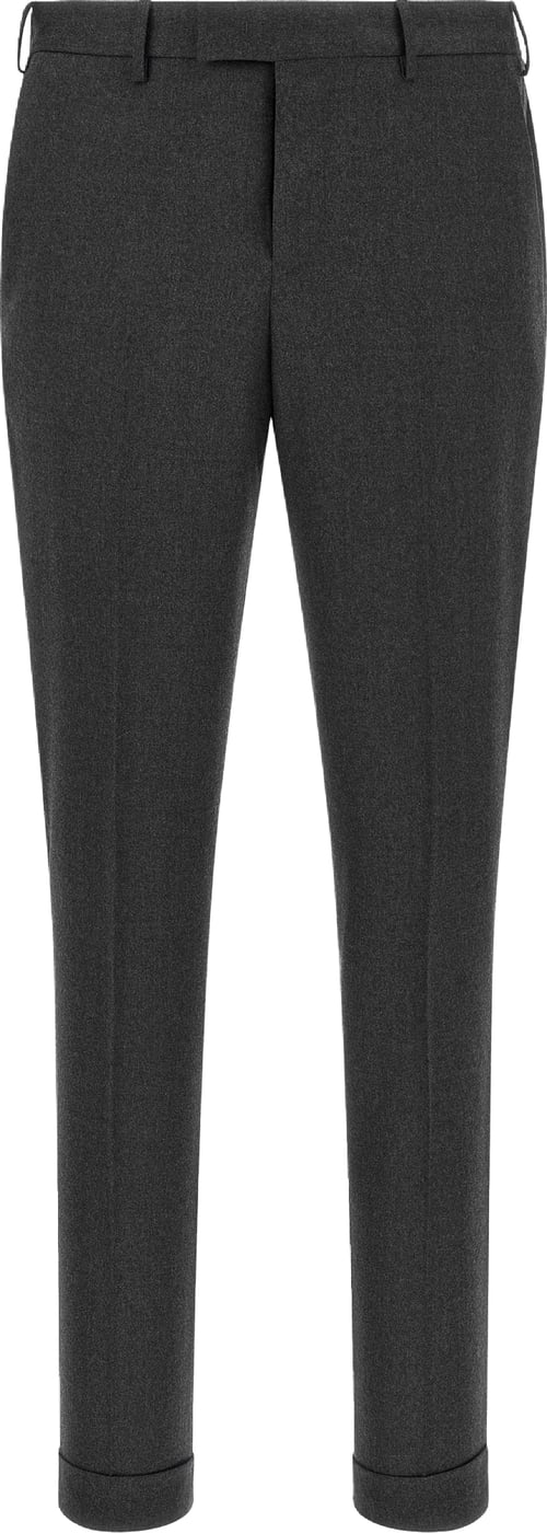 Tailored Grey Wool Pants with Refined Silhouette