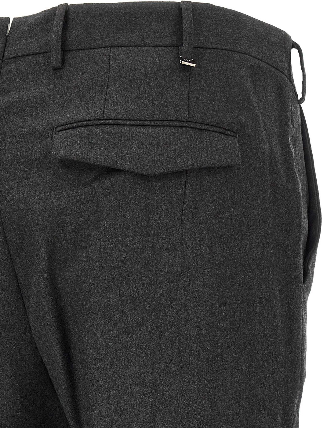Tailored Grey Wool Pants with Refined Silhouette
