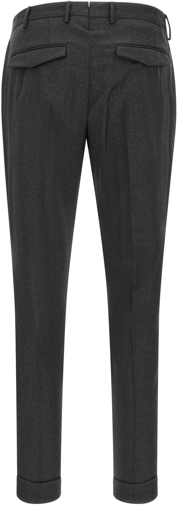 Tailored Grey Wool Pants with Refined Silhouette