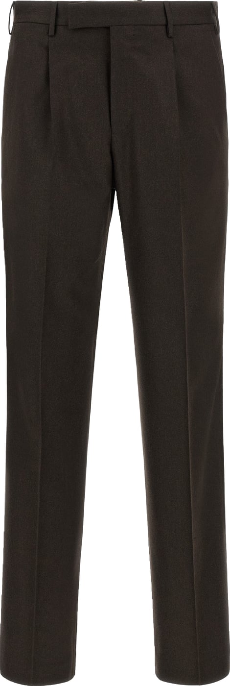PT Torino Brown Virgin Wool Dress Pants