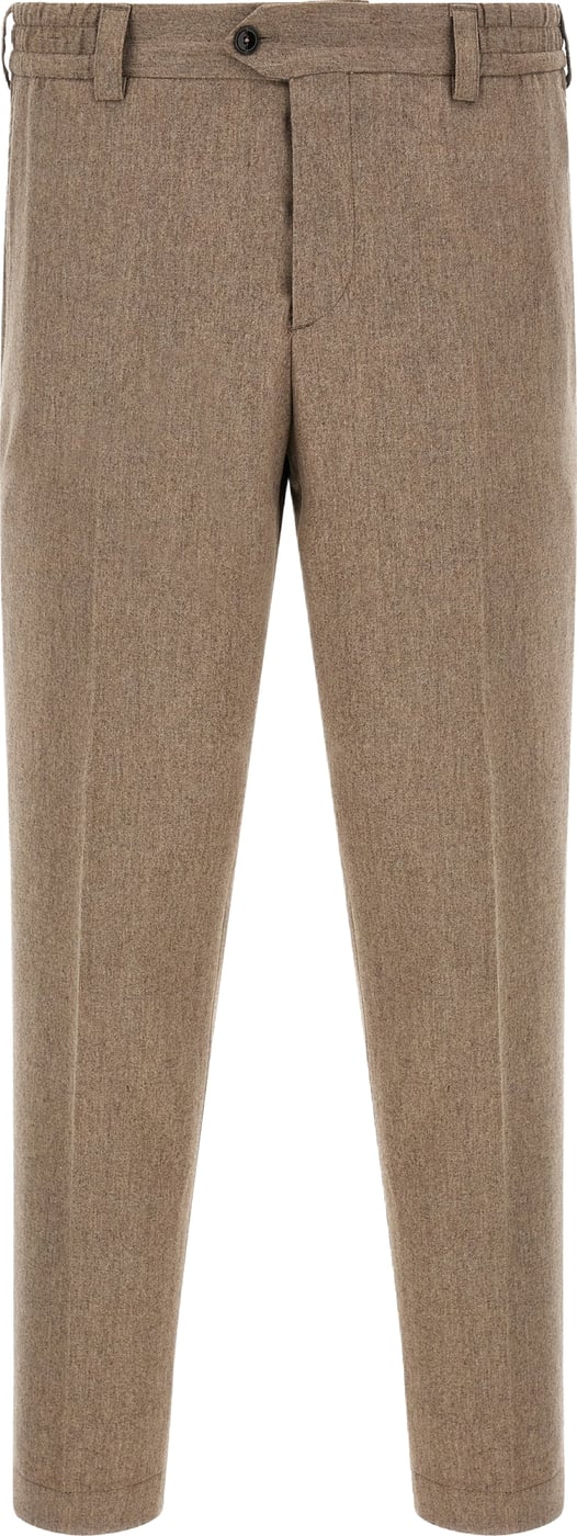 PT Torino Beige Virgin Wool Casual Pants