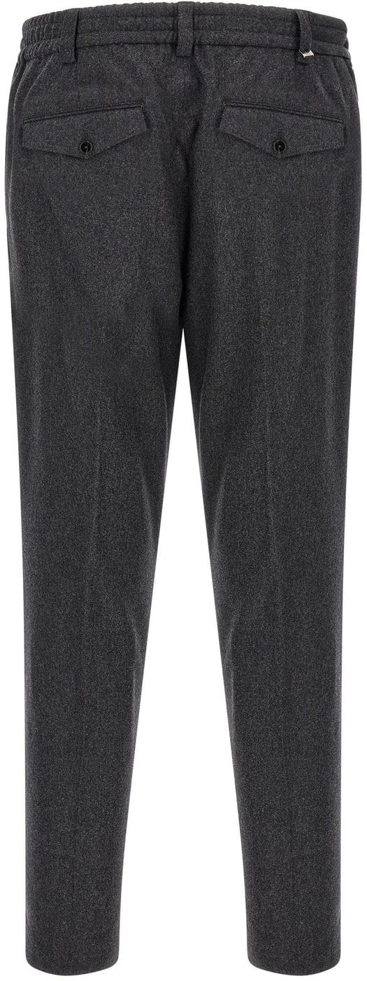 PT Torino Gray Virgin Wool Dress Pants