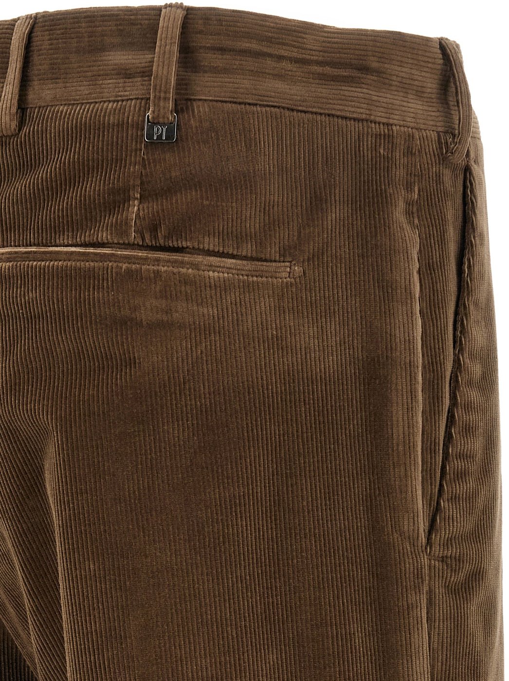 PT Torino Brown Cotton Casual Pants