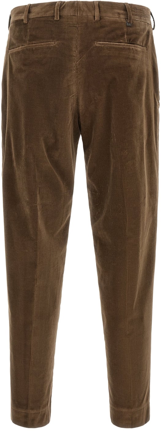 PT Torino Brown Cotton Casual Pants