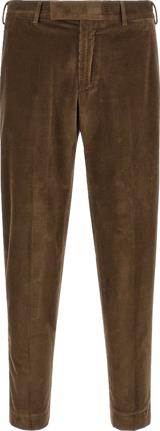 PT Torino Brown Cotton Casual Pants