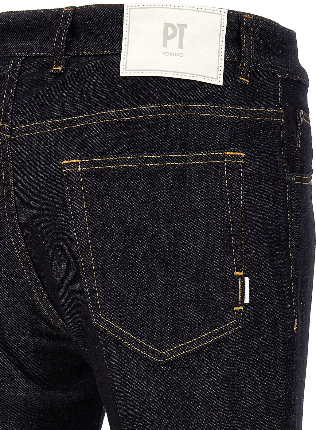 PT Torino Blue Cotton Straight-Leg Jeans