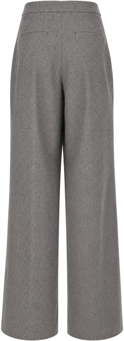 Pt Torino Grey stretch wool blend pant