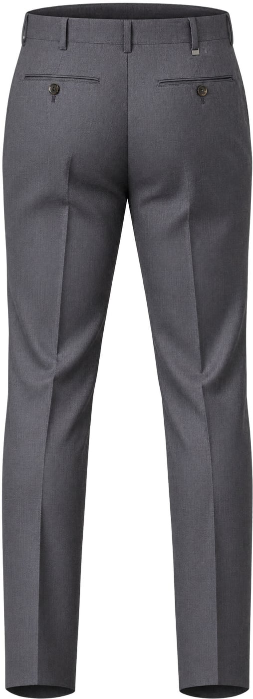 Pt Torino Pantaloni PT Torino grigi con piega stirata, bottone inciso PT e cinturino interno bianco a vista in cima alla vita.