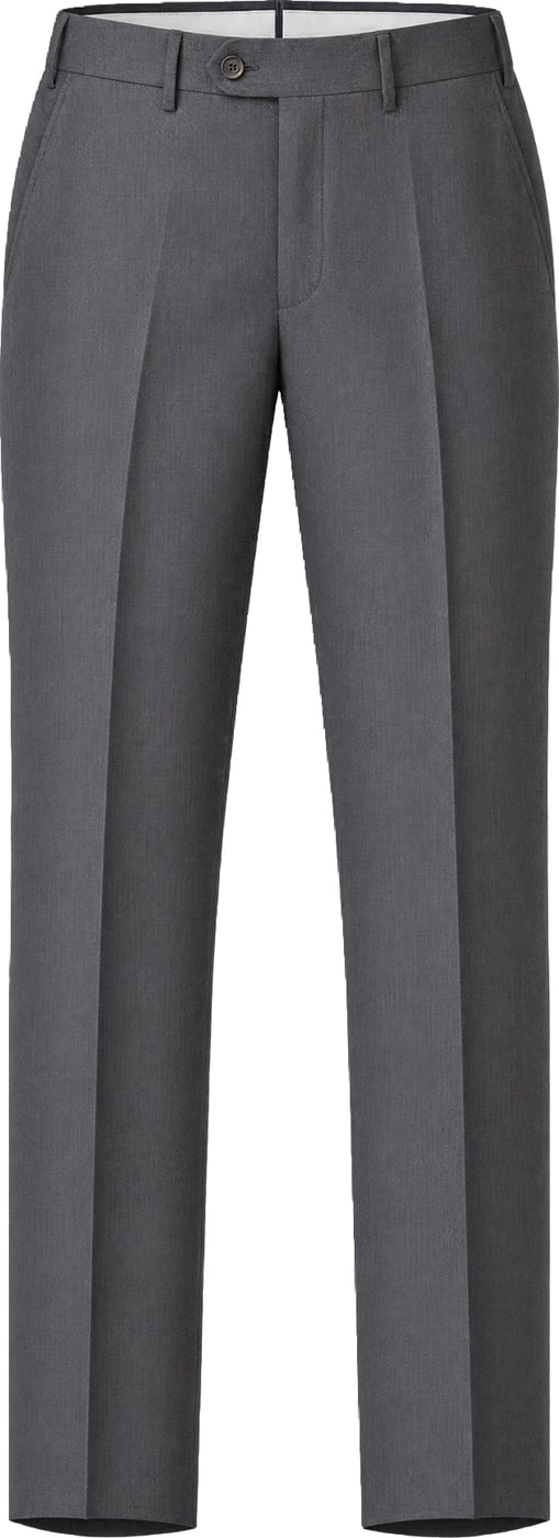 Pt Torino Pantaloni PT Torino grigi con piega stirata, bottone inciso PT e cinturino interno bianco a vista in cima alla vita.