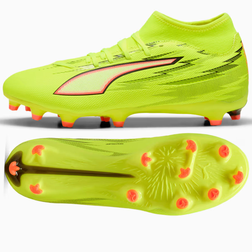 Puma Ultra 6 Play+ FG/AG Yellow Alert Black Glowing Red Lime Squeeze