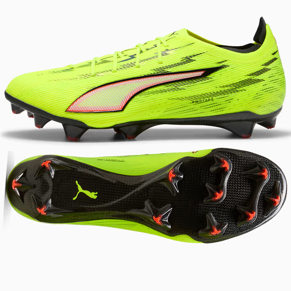 Puma Ultra 6 Carbon FG Yellow Alert Black Glowing Red Lime Squeeze